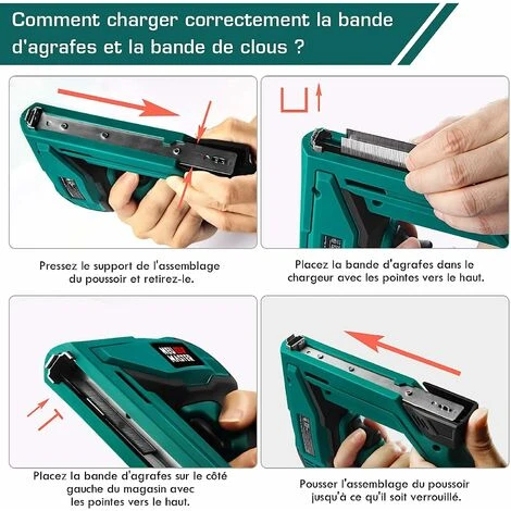 Agrafeuse Électrique, NEU MASTER NTC0060 2 En 1 Cloueur Electrique, Y Compris Les Agrafes Et Les Clous 4 Agrafeuse Électrique, NEU MASTER NTC0060 2 En 1 Cloueur Electrique, Y Compris Les Agrafes Et Les Clous – Image 2