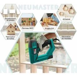 Agrafeuse Électrique, NEU MASTER NTC0060 2 En 1 Cloueur Electrique, Y Compris Les Agrafes Et Les Clous 10 Agrafeuse Électrique, NEU MASTER NTC0060 2 En 1 Cloueur Electrique, Y Compris Les Agrafes Et Les Clous -Makitch Magasin 89603312 4
