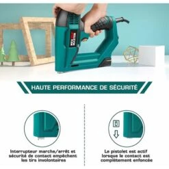 Agrafeuse Électrique, NEU MASTER NTC0060 2 En 1 Cloueur Electrique, Y Compris Les Agrafes Et Les Clous 11 Agrafeuse Électrique, NEU MASTER NTC0060 2 En 1 Cloueur Electrique, Y Compris Les Agrafes Et Les Clous -Makitch Magasin 89603312 5