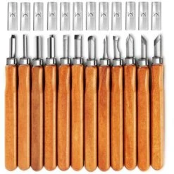 12set Sk2 Acier Au Carbone Cire + Outils De Sculpture Sur Bois Couteau Kit Pour Le Caoutchouc
