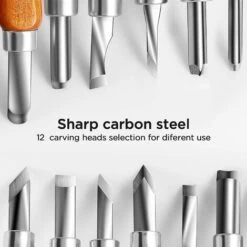12set Sk2 Acier Au Carbone Cire + Outils De Sculpture Sur Bois Couteau Kit Pour Le Caoutchouc -Makitch Magasin 90325887 3
