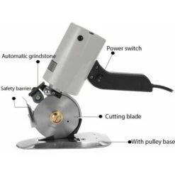 Machine De Decoupe De Couteau Rond Ciseaux Electriques Machine De Decoupe De Tissu Electrique Portable Machine De Decoupe De Tissu TY-90B Norme Europeenne Sans Beurre -Makitch Magasin 91470294 3