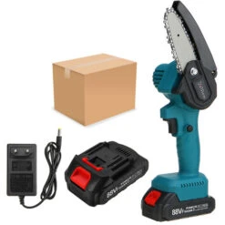 Tronconneuse à Batterie Scie à Chaine à Batterie élagueuse Sans Fil KIWarm 18V 4'' 1 Batterie Scie à Bche électrique -Makitch Magasin 91995464 3