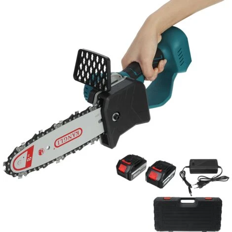 Tronconneuse Sans Fil 3500W Scie à Chaine 8''tronconneuse, Mini Scie à Main Avec 2 Batteries 1 Chargeur 4 Tronconneuse Sans Fil 3500W Scie à Chaine 8''tronconneuse, Mini Scie à Main Avec 2 Batteries 1 Chargeur – Image 2