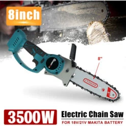 Tronconneuse Sans Fil 3500W Scie à Chaine 8''tronconneuse, Mini Scie à Main Avec 2 Batteries 1 Chargeur 11 Tronconneuse Sans Fil 3500W Scie à Chaine 8''tronconneuse, Mini Scie à Main Avec 2 Batteries 1 Chargeur -Makitch Magasin 91996541 5
