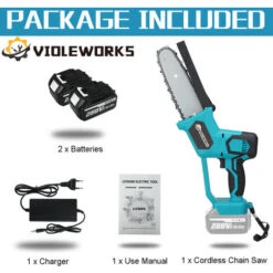 288V Tronconneuse à Batterie Sans Fil Avec 2xbatteries Portable Scie à Chaine électrique Jardin Logging -Makitch Magasin 91996754 4