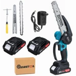 Scie à Chaine Avec Affichage Tronconneuse à Batterie à Batterie élagueuse Sans Fil Brushless MUSTOOL 8''18V 10000RPM Scie à Buche 2 Batteries Prise UE 9 Scie à Chaine Avec Affichage Tronconneuse à Batterie à Batterie élagueuse Sans Fil Brushless MUSTOOL 8''18V 10000RPM Scie à Buche 2 Batteries Prise UE -Makitch Magasin 92070497 3