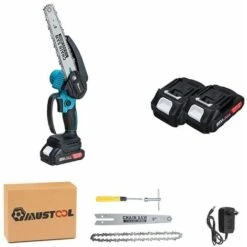 Scie à Chaine Avec Affichage Tronconneuse à Batterie à Batterie élagueuse Sans Fil Brushless MUSTOOL 8''18V 10000RPM Scie à Buche 2 Batteries Prise UE 10 Scie à Chaine Avec Affichage Tronconneuse à Batterie à Batterie élagueuse Sans Fil Brushless MUSTOOL 8''18V 10000RPM Scie à Buche 2 Batteries Prise UE -Makitch Magasin 92070497 4