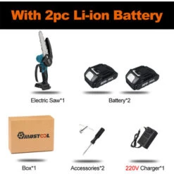 Tronconneuse à Batterie Scie à Chaine élagueuse Sans Fil Brushless MUSTOOL 6'' 18V 10000RPM Scie à Buche 2 Batteries Avec Housse -Makitch Magasin 92098056 3