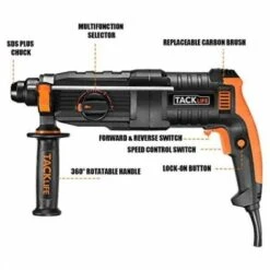Perforateur 800 W TACKLIFE, 6000 BPM, Mandrin SDS Plus 5 Modes, 3200 RPM, 2.8J, Embrayage De Sécurité, Marteau Perforateur -LRH01A -Makitch Magasin 92294961 3