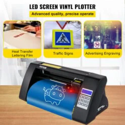 VEVOR Plotter De Decoupe Vinyle 375 Mm Traceur De Coupe, Machine De Decoupe Vinyle Avec Logiciel Signmaster, Compatible Systeme Windows Coupe-Vinyle Precis Avec 3 Lames Ecran LCD Pour Tracer Decouper -Makitch Magasin 92384812 3