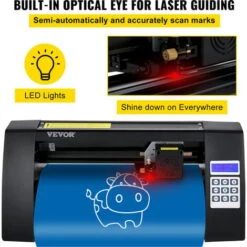 VEVOR Plotter De Decoupe Vinyle 375 Mm Traceur De Coupe, Machine De Decoupe Vinyle Avec Logiciel Signmaster, Compatible Systeme Windows Coupe-Vinyle Precis Avec 3 Lames Ecran LCD Pour Tracer Decouper -Makitch Magasin 92384812 5