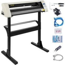 VEVOR Plotter De Decoupe Traceur De Coupe 720mm Vinyle Ploteur De Decoupe Manuel Machine De Tracer Decouper Coupe-Vinyle Haute-Precision Cutter Plotter Logiciel SignMaster Inclus Blanc