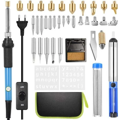 BDD Kit De Pyrogravure 54 Pcs Pyrogravure Sur Bois 60W Température Réglable De 200 à 450 °C - Pour Bois, Cuir, Sculpture, Pyrogravure Sur Bois, Bricolage 3 BDD Kit De Pyrogravure 54 Pcs Pyrogravure Sur Bois 60W Température Réglable De 200 à 450 °C - Pour Bois, Cuir, Sculpture, Pyrogravure Sur Bois, Bricolage