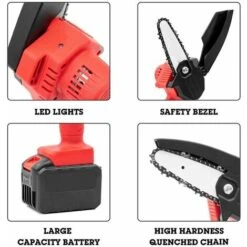 Mini Scie à Chaîne électrique Sans Fil Rechargeable Scie à Bois Scie électrique à Une Main - Chaîne -Makitch Magasin 93281833 4