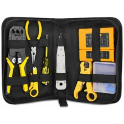 Handskit RJ45 RJ11 RJ12 Kit D'outils De Réparation De Pince Réseau Avec Testeur De Câble Pince à Ressort Outil De Sertissage Pince à Sertir, Modèle: Multicolore