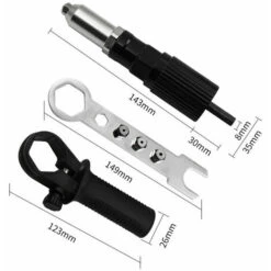 Pistolet A Rivets Electrique Adaptateur De Pistolet A Rivets A Tirer Pour Perceuse Electrique Machine A Riveter A Rivets Et Tete De Pistolet A Clous -Makitch Magasin 95477055 5