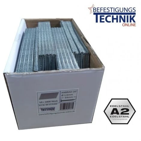 Clous à Tête Refoulé 64mm A2 20° Cloueur Sans Fil Bosch GNH 18V-64 Senco Fusion F16A BR-07 2,0M-EN11789.1 3 Clous à Tête Refoulé 64mm A2 20° Cloueur Sans Fil Bosch GNH 18V-64 Senco Fusion F16A BR-07 2,0M-EN11789.1