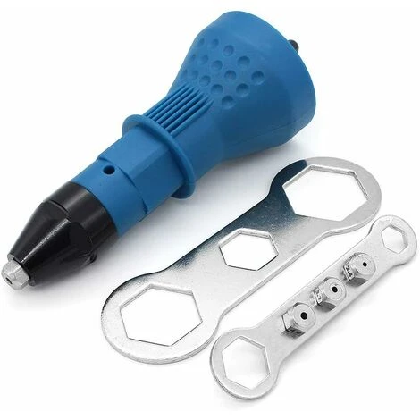Riveteuse électroportative Pistolet à Rivets Sans Fil Kit D'outil De Perceuse électrique à Rivets Riveteuse Adaptateur Insert Écrou Outil De Puissance à Main Accessoires Noir (Bleu) 3 Riveteuse électroportative Pistolet à Rivets Sans Fil Kit D'outil De Perceuse électrique à Rivets Riveteuse Adaptateur Insert Écrou Outil De Puissance à Main Accessoires Noir (Bleu)