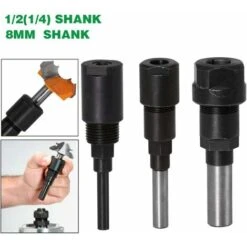 Accessoire Pour Graveur Et Outil De Précision　Router Collet Extension Bit De Routeur Extension De Collet Et Rognage Découpage Machine De Gravure Extender Porte-mandrin De Travail Du Bois Fraise (8MM S -Makitch Magasin 96340347 4