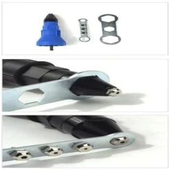Adaptateur D'écrou D'insertion Pop Adaptateur De Perceuse Pistolet à Rivets électrique Outil De Rivetage Sans Fil -Makitch Magasin 97749128 4